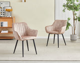 Chaise de salle à manger Luna – Champagne – Velours Adore