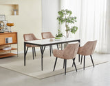 Chaise de salle à manger Luna – Champagne – Velours Adore