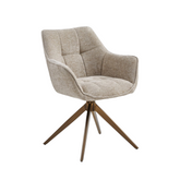 Boston Eetkamerstoel - Taupe Chenille - Brushed Brons Poten