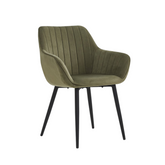 Luna Esszimmerstuhl – Grün – Samt – Fabb