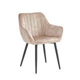 Chaise de salle à manger Luna – Champagne – Velours Adore