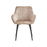 Chaise de salle à manger Luna – Champagne – Velours Adore