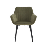 Luna Esszimmerstuhl – Grün – Samt – Fabb