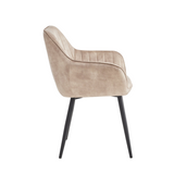 Chaise de salle à manger Luna – Champagne – Velours Adore