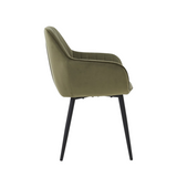 Luna Esszimmerstuhl – Grün – Samt – Fabb