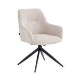 Barbara Eetkamerstoel - Beige - Chenille