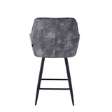 Tabouret de bar Lavin – Anthracite – Velours Adore