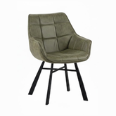 Lenny Eetkamerstoel - Groen Microfiber