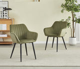 Luna Esszimmerstuhl – Grün – Samt – Fabb