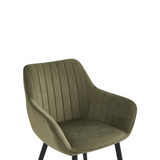 Luna Esszimmerstuhl – Grün – Samt – Fabb