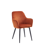 Levan Dining Chair - Orange Red Velvet