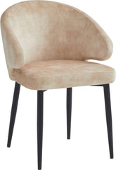 Ruby Dining Chair - Beige Adore Velvet
