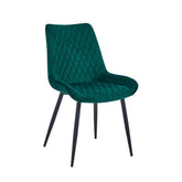 Adama Esszimmerstuhl - Grüner Samt