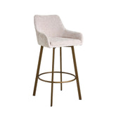 Barista Bar Stools - Beige Chenille