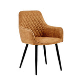 Beverly Eetkamerstoel - Cognac Microfiber