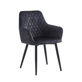 Chaise de salle à manger Beverly - Velours Adore gris