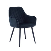 Beverly Eetkamerstoel - Zwart Velvet