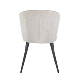 Curve Eetkamerstoel - Beige Chenille