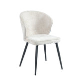 Curve Eetkamerstoel - Beige Chenille