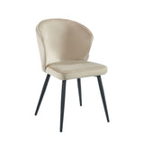Curve Eetkamerstoel - Beige Velvet