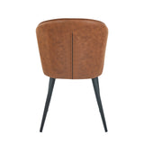 Curve Eetkamerstoel - Cognac Microfiber