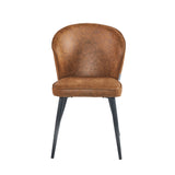 Curve Eetkamerstoel - Cognac Microfiber