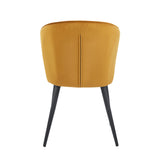 Curve Eetkamerstoel - Okergeel Velvet