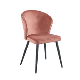 Curve Esszimmerstuhl - Rosa Samt