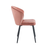 Curve Eetkamerstoel - Roze Velvet