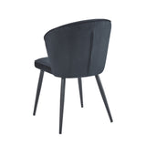 Curve Eetkamerstoel - Zwart Velvet