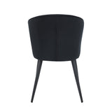 Curve Eetkamerstoel - Zwart Velvet