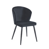 Curve Eetkamerstoel - Zwart Velvet