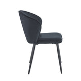 Curve Eetkamerstoel - Zwart Velvet