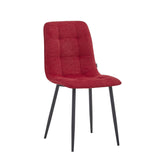 Ela Dining Chair - Red Linen