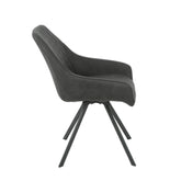 Elias Eetkamerstoel - Antraciet Microfiber