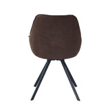 Chaise de salle à manger Elias - Microfibre marron