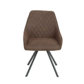 Elias Eetkamerstoel - Bruin Microfiber