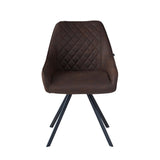 Chaise de salle à manger Elias - Microfibre marron