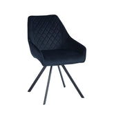 Elias Eetkamerstoel - Zwart Velvet