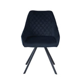 Elias Eetkamerstoel - Zwart Velvet