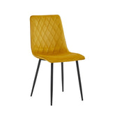 Elise Esszimmerstuhl – Ockergelb – Samt