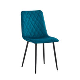 Elise Esszimmerstuhl – Petrolfarbener Samt
