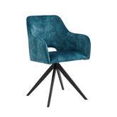 Emma Esszimmerstuhl - Petrol Adore Samt