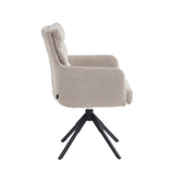 Exquisa Esszimmerstuhl - Beige Bouclé