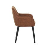 Jay Eetkamerstoel - Cognac Microfiber