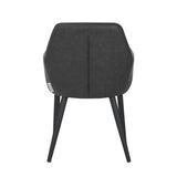 Jay Eetkamerstoel - Antraciet Microfiber