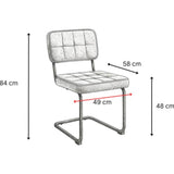 Kita Esszimmerstuhl – Beige – Gewebter Stoff