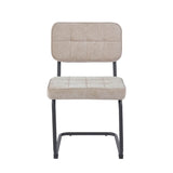 Kita Esszimmerstuhl – Beige – Gewebter Stoff