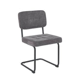 Kita Esszimmerstuhl – Grau – Gewebter Stoff