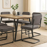 Kita Esszimmerstuhl – Grau – Gewebter Stoff